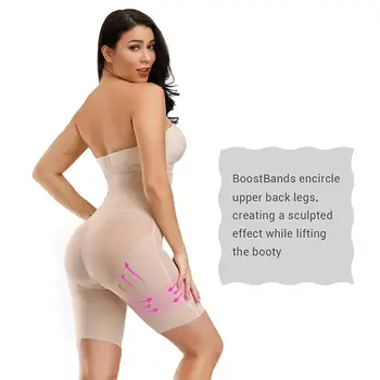 Корсет Secret Women Shapewear Корема Control Waist Trainer Women Body shaper бельо регулируема презрамка Butt Lifter Belly Shaper