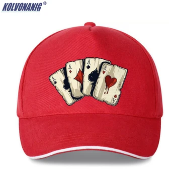 2020 лятна мода покер лопати 4A шаблон забавен принт мъжки шапки хип хоп жени памук шофьора шапка възстановяване на предишното положение татко шапки