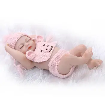 26cm Kawaii Момиче 10 Инчов Кукла Bebe Reborn Бебета Мини Sleepy Newborn Full Silicone Body Кукли-Играчки Детски Gift Juguetes Brinquedos