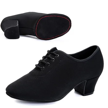 MS Latin Shoes Sports Soft Bottom Square Dance Adult Teachers With Modern Dance Shoes Woman Подлец Leather Cloth GB Waltz