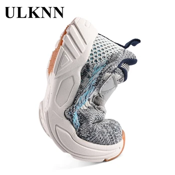 ULKNN детски спортни обувки момчета 2020 есен нови момичета дишаща Детски обувки за бебета меки дъното момчета сиви маратонки Червен