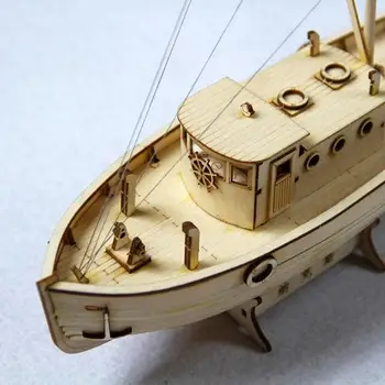 1 компл. дървени Сам събрана лодка комплект играчки, ръчно изработени дървени монтаж на плаване с лодка модел на децата забавни играчки Събрание