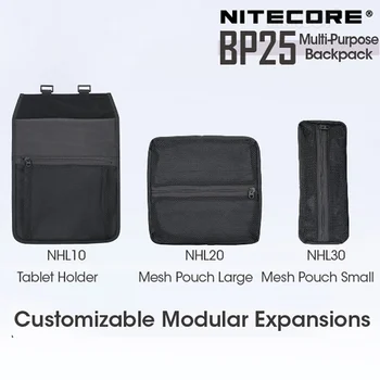 2020 NITECORE BP25 открит многофункционална раница 25L износоустойчива 1000D nylon ToolBag лесен 4Side MOLLE Система Безплатна доставка