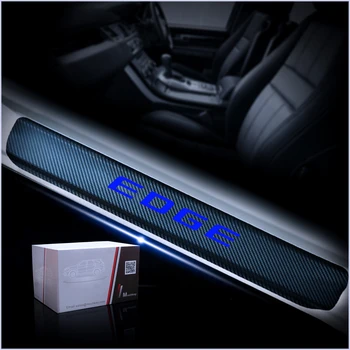За Ford EDGE Car Door Sill Scuff Plate Door Threshold Plate Car Welcome Pedal Decoration Stickers 4D Carbon Fiber Рибка 4шт