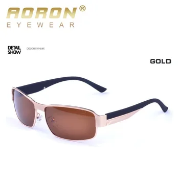 AORON New Fashion Highquality Metal Frame правоъгълна леща поляризирани мъжки слънчеви очила мъжки слънчеви очила за шофиране