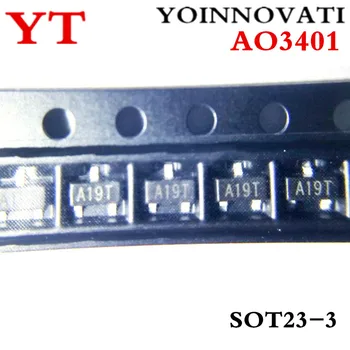 3000 бр./лот AO3401 3401 A19T MOSFET P-CH 30V 4A SOT23