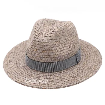 Голям размер Панама шапка голямата кост на Мъже, Жени на плажа широка периферия фетровая шапка с високо качество, плюс размер Рафия сламени шапки 57cm 59см 61 сантиметра останал с 63cm