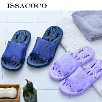 ISSACOCO мъжки чехли баня течаща вода нескользящие домашни чехли, плажни чехли Pantuflas Terlik Chinelos EU размер 44-47
