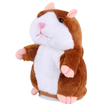 1бр говорещ хамстер, мишка домашен любимец плюшен играчка горещ сладък говори говори запис Хамстер образователна играчка за деца подаръци от 15 см