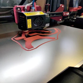 Весел обичай 300x300mm Voron Отстраняване Spring Steel Sheet Applied PEI Build Plate + Magnetic Sticker for 3D Printer Bed