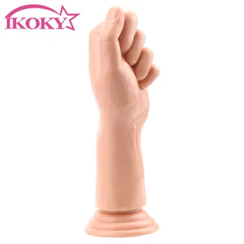 IKOKY анален накрайник усвояването на голяма ръка анален пълнени с G-spot огромен вибратор мастурбира на секс играчки за жени и за мъже анален накрайник голям пенис юмрук