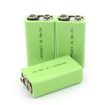 1/2/4 броя акумулаторни батерии 9 V Волта 1200mah Ni-MH батерия 4.8x2.6x1.7 Nimh батерии със защитата на печатна платка за димна сигнализация за кола играчки
