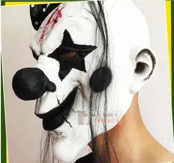 Филма Saw chainsaw massacre пъзел куклени маски латекс призрачен Хелоуин маска на клоун страшно подпори унисекс партия cosplay доставка