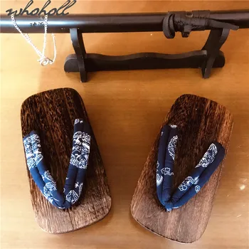 WHOHOLL Göta човек японски Göta летни чехли закрит джапанки дървени обувки сабо за мъже Наруто cosplay Cosutmes обувки