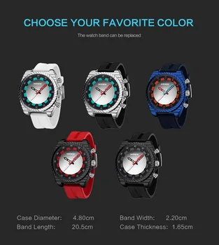 Луксозна марка черни военни кварцов мъжки часовник огледален циферблат led светлини мода водоустойчив открит спортен мъжки ръчен часовник Часовник