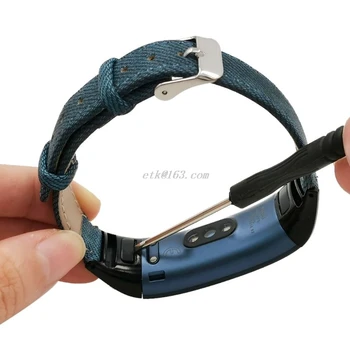Деним модел каишка за часовник от естествена кожа, смяна на каишка за часовник Huawei Honor Band 5/4 аксесоари за гривни