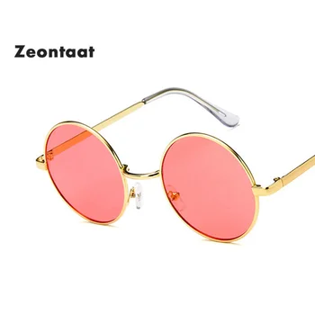 Zeontaat прозрачен цвят сплав хип-хоп слънчеви очила Жени жълт червен прозрачен стил на оригиналния жълт слънчеви очила мъжете през цялата UV400