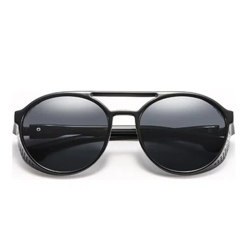 2018 steampunk мода овални слънчеви очила на Жените и мъжете реколта черно Unsiex рамка пънк стил UV400 слънчеви очила класически очила Очила
