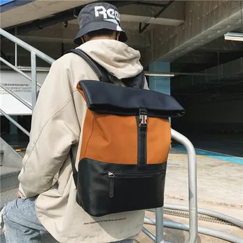 Мъжка мода раница ПУ голям капацитет студент училищни чанти за тийнейджъри чанта стил Дамска чанта за пътуване раница Mochila