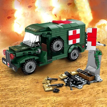 SEMBO военна първа помощ, спасителни машини, строителни блокове империя стоманени войници цифри тухли забавни играчки за деца подаръци
