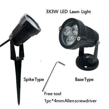 2pcsx DC12V 110V 220V външно осветление пейзаж LED Lawn Light лампата открит водоустойчива IP65 Градинска лампа декоративни градински светлина