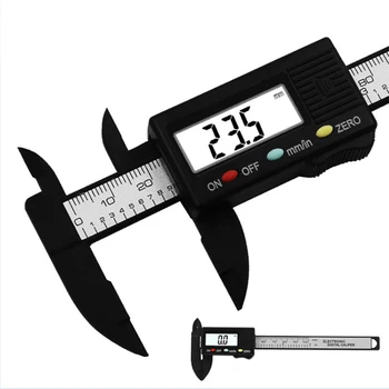 150 мм 100 мм штангенциркуль верньерный калибър 6/4 инча точност 0,1 мм LCD цифров електронен штангенциркуль въглеродни влакна микрометър измервателни инструменти