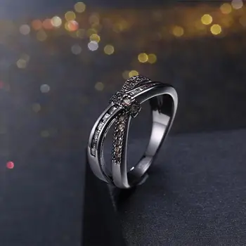 GOMAYA сладък нос кръст проправи Циркон пръстена за жени романтичен, мил безименен пръст мода Чар на приятелка, подарък за Рожден Ден топла разпродажба