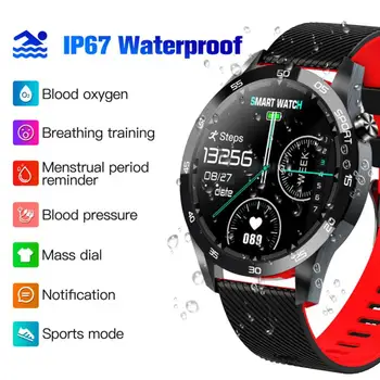 F22L Smart Watch Men-Body Temperature Breath Training Function Heart Rate Monitor Fitness Tracker Smartwatch For Android и Ios
