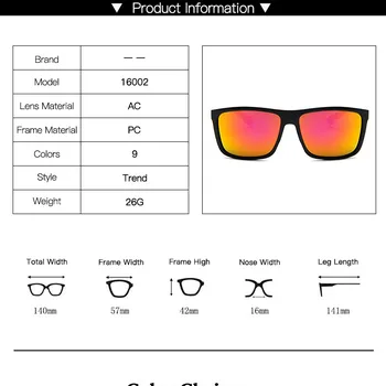 Модерни слънчеви очила за мъже квадратни слънчеви очила марка дизайнер UV400 защитни нюанси oculos de sol hombre точки на водача Oculos
