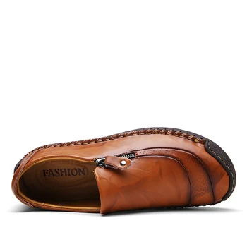 Класически мъжки Ежедневни обувки-високо качество на кожата мъжки мокасини плоски пролет есен мъжки мокасини дишащи обувки Мъжки обувки на плоска подметка