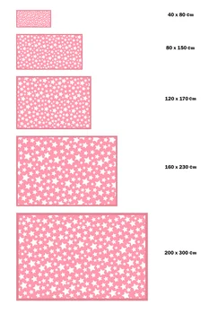 Панорама на винил килим звезди на розов цвят - кухня килим противоскользящий огнеустойчиви - хол килим-XXL килими - PVC килими