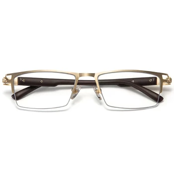 регулируеми прогресивни лещи мультифокальные очила за четене мъжете анти-синя светлина метална полукадра пресбиопия очила черно 1.5 2.5