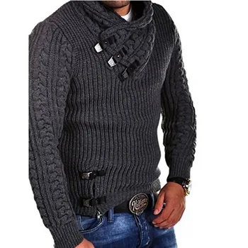 BDLJ 2020 нов мъжки вълнен пуловер пуловер с дълъг ръкав поло пуловер, жилетка трикотаж зима ежедневни Кашмир връхни дрехи мъжки