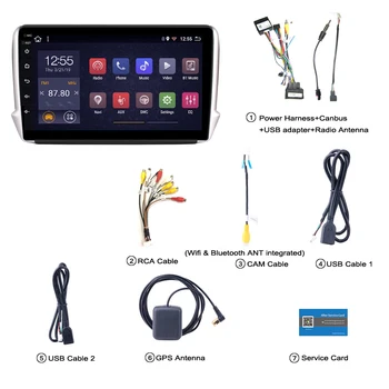 2G RAM 32G ROM 10.1-инчов Android 8.1 Car GPS Multimedia For Peugeot 2008 208 series-2018 навигация плейър
