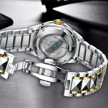 LIGE оригиналната марка ръчни часовници мъжки автоматично Self-Wind вольфрамовая стомана водоустойчив бизнес механични часовници Relogio Masculino