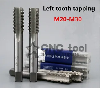 Безплатна доставка 1бр M22~M30 високоскоростна стомана ляв зъб машини кранове анти зъби директен нагъната кран левия кран(M22/M24/M27/M30)