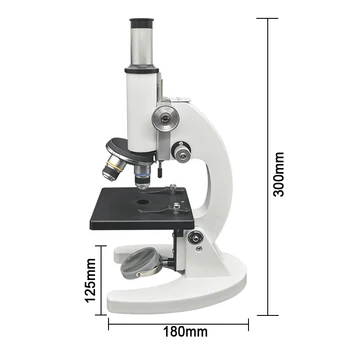 Монокулярный биологичен микроскоп 1600X HD микроскоп с долната лампа лабораторен микроскоп за начално и средно училище