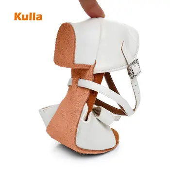 Бели детски латиноамерикански обувки момичета джаз танци, обувки за деца-високо качество на ПУ Performance размер на 2640 жени Салса бал танцови обувки
