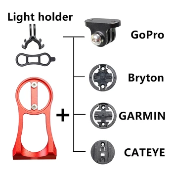 дръжка Конник компютърен притежателя на велосипедна светлината на прожекторите група удължител на волана адаптер поддръжка на GPS GARMIN Edge за Gopro