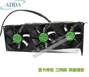 три вентилатора колкото за ADDA AD0912UX-A7BGL12V 0.50 A графична карта охлаждане спътник PCI slot fan