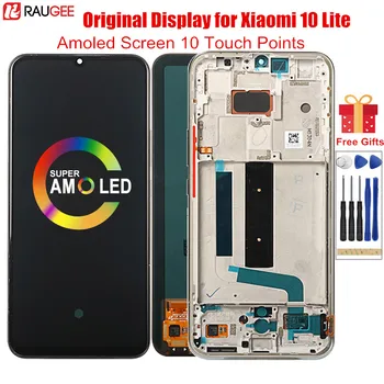 LCD дисплей за Xiaomi Mi 10 Lite оригинален AMOLED lcd 10 сензорни точки за смяна на екрана за Xiaomi 10 Lite 5G Global Display