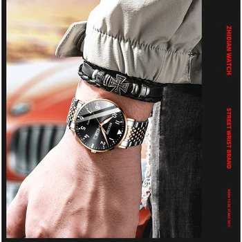 BELUSHI Fashion New Мъжки Watches Top Luxury Brand водоустойчив кварцов часовник мъжки ежедневни неръждаема стомана бизнес дата ръчен часовник