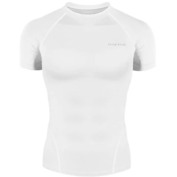 Нов премиум Take Five мъжки степента Под базовия слой топ бял плътен дълъг ръкав носят ризи -047-