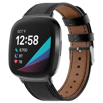 Траен цвят ПУ кожена гривна каишка за часовник каишка-Fitbit Versa3 / смисъл замяната на Smart-Часовници, Аксесоари