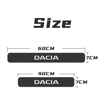 4шт кола украса 3D въглеродни влакна праг на вратата стикери стикер за Dacia Duster Logan Sandero 2 Mcv Sandero автомобилни аксесоари