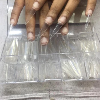 500шт/скоростна Шило върховете на ноктите прозрачни/естествени въздушната въздушната ноктите френски изкуствени режийни върховете на ноктите Дизайн екстра-дълъг нокът на Нокът