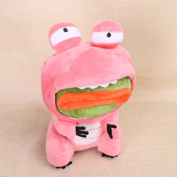 Кандис ти! Q плюшен играчка прекрасна карикатура тъжна жаба ще се превърне в розова прасе динозавър мека мека кукла сладко момиче рожден ден, подарък за Коледа