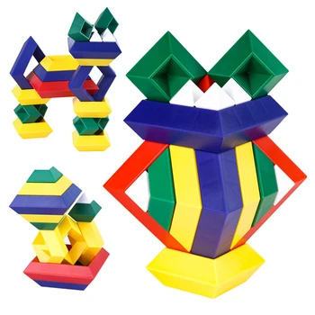 Монтесори забавни играчки пирамида сменяеми градивните елементи на геометрична Родител-Дете, интерактивни играчки за бебето