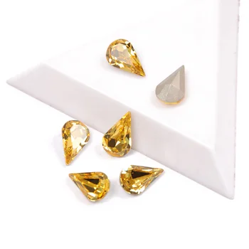 YANRUO 4300 Top Fancy Кристал lt. Топаз, цветът на ноктите на кристали и Блясък на камъни за нокти апликации за 3D нокти DIY изкуството на декорацията
