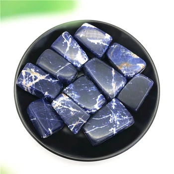 100 г натурален содалита сини кристални кувыркающиеся камъни лечебни кристали скъпоценен камък Рейки естествени камъни и минерали